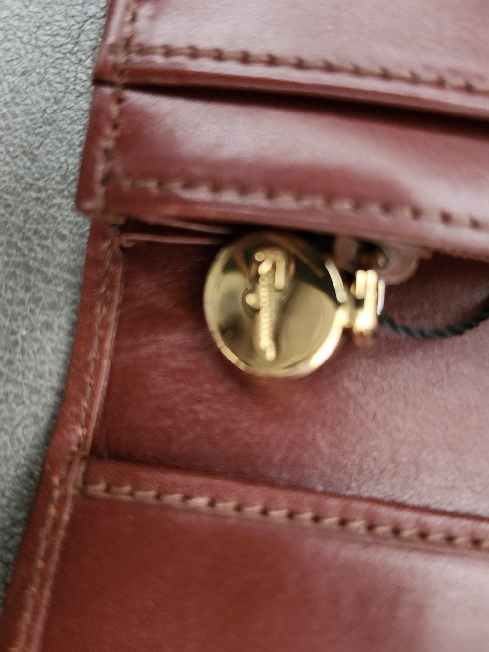 Salvatore Ferragamo Brown Leather Wallet with Gold Hardware - Picture 13 of 16
